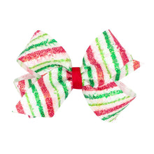 Load image into Gallery viewer, Holiday stripe sequins bow
