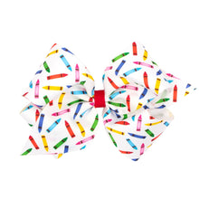 Load image into Gallery viewer, Back to School printed grosgrain bows
