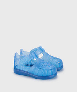 Tobby clear blue jellie sandal
