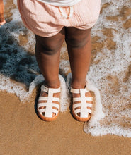 Load image into Gallery viewer, Nico ivory with caramel sole fisherman jellie sandal
