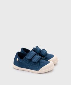 Navy canvas double velcro