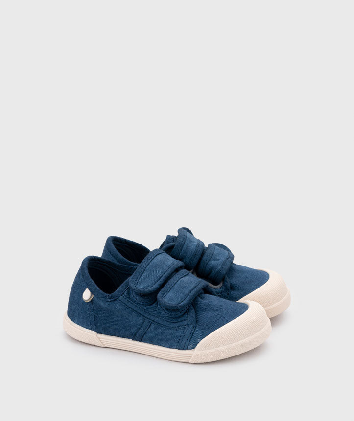 Navy canvas double velcro