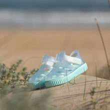Load image into Gallery viewer, Nico clear with aquamarine sole fisherman jellie sandal
