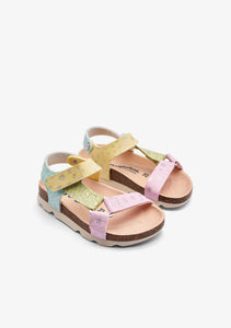 Colorful leopard straps bio sandals