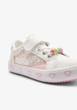 Load image into Gallery viewer, White multi glitter sneakers
