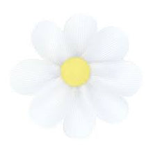 Load image into Gallery viewer, Grosgrain Petal Flower Hair Clip with Button Center
