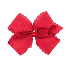Load image into Gallery viewer, Linen scalloped edge bows

