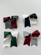 Load image into Gallery viewer, Two tone grosgrain cheer bow
