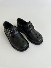 Load image into Gallery viewer, Black double straps with velcro school shoe chunky sole (4)
