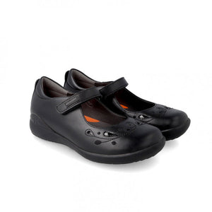 Black mary jane with  design (221280-A)