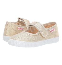 Gold metallic mary jane