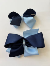 Load image into Gallery viewer, Two tone grosgrain bow- School colors
