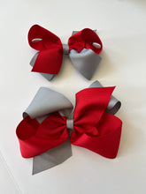 Load image into Gallery viewer, Two tone grosgrain bow- School colors
