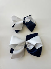 Load image into Gallery viewer, Two tone grosgrain bow- School colors
