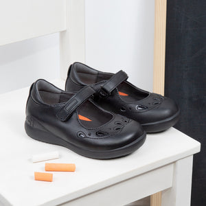 Black mary jane with  design (221280-A)