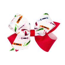 Load image into Gallery viewer, Back to school colorblock grosgrain bows
