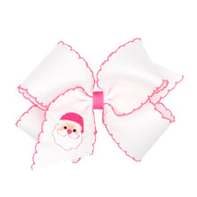 Load image into Gallery viewer, Xmas moonstitch bow with embroidered
