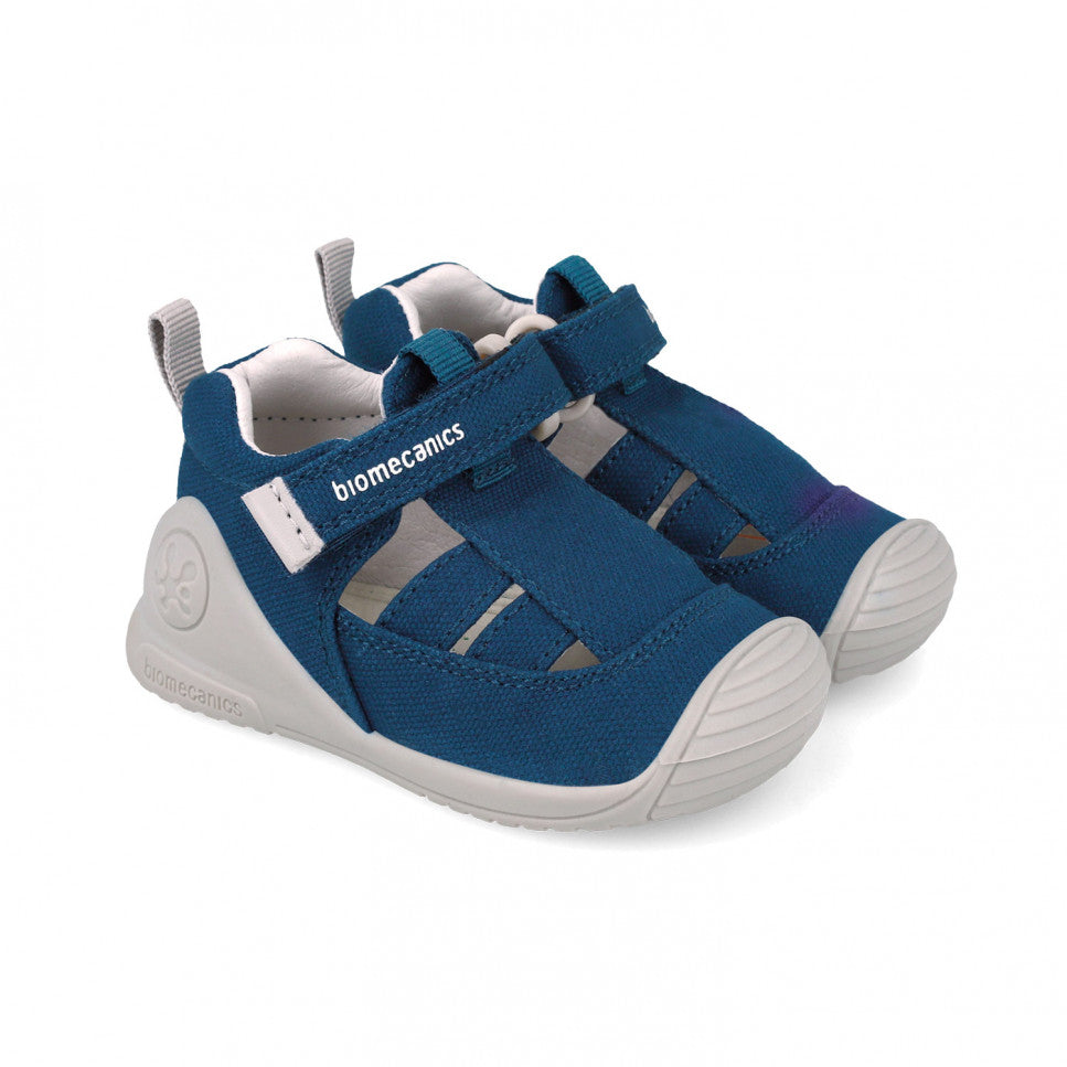 Navy blue canvas prewalker sandals