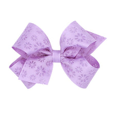 Load image into Gallery viewer, Flower embossed grosgrain bows
