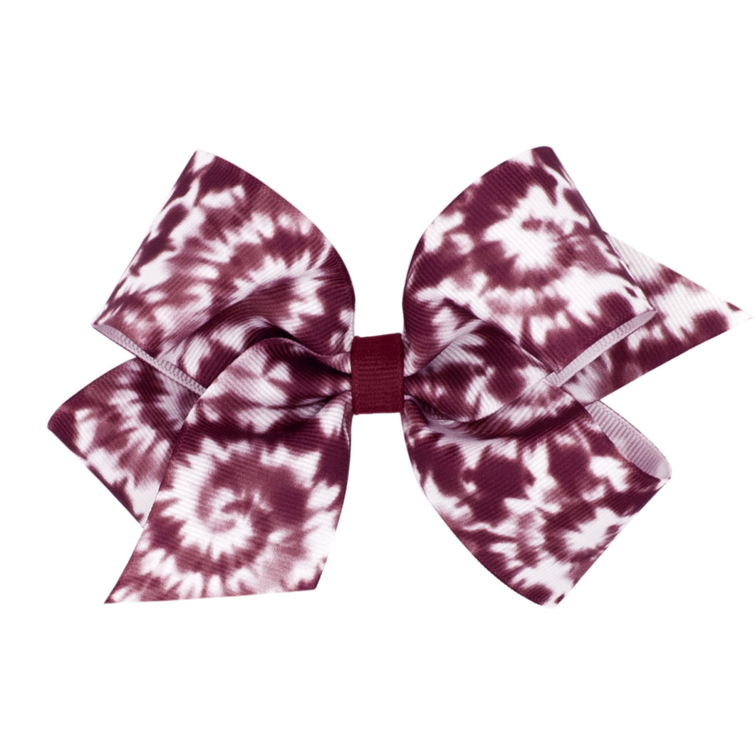 School colors tie-dye grosgrain bows