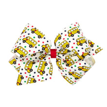 Load image into Gallery viewer, Back to School printed grosgrain bows
