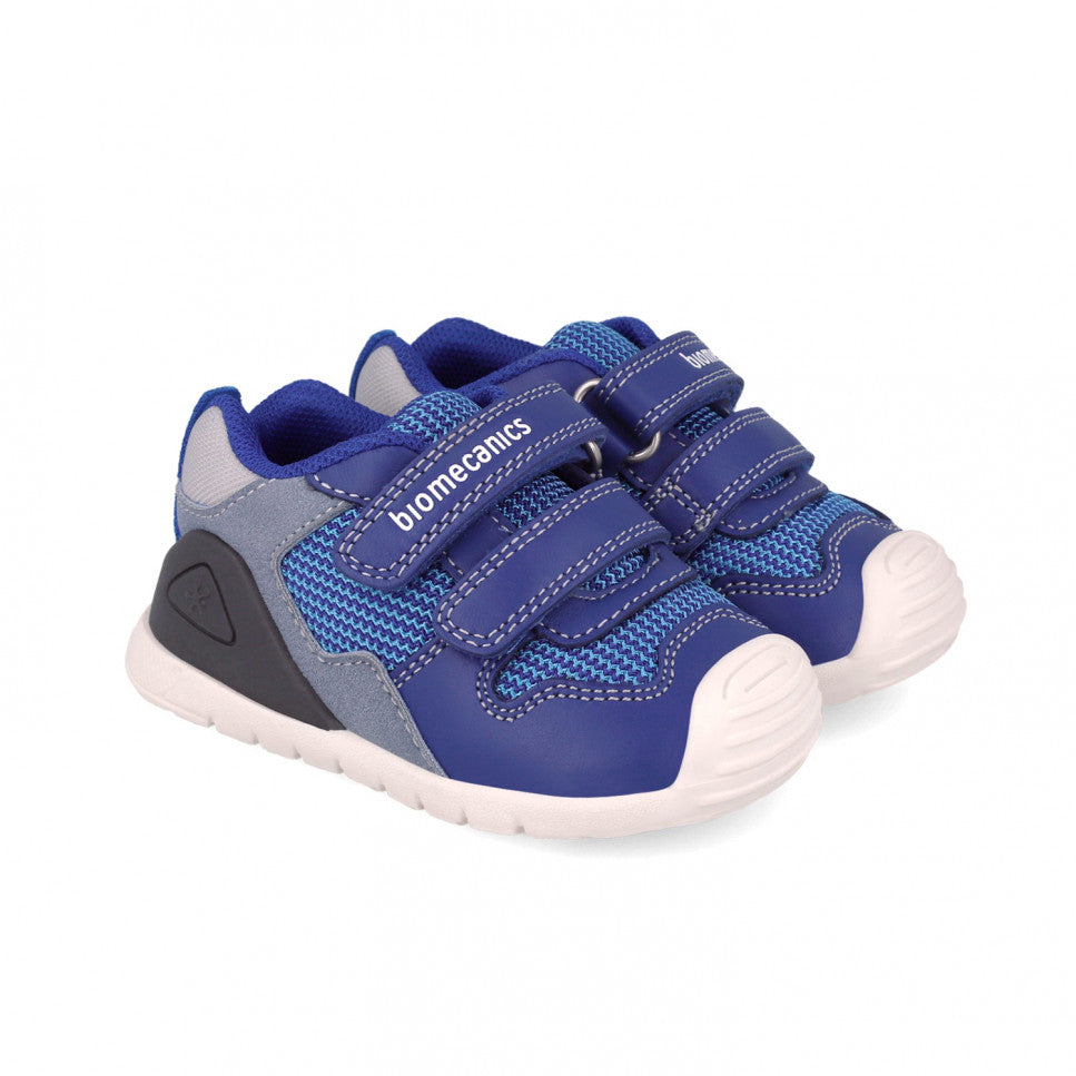 Blue double velcro sneaker prewalker
