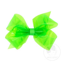 Load image into Gallery viewer, Waterproof Colored Vinyl Bow with Plain Wrap
