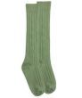 Load image into Gallery viewer, Sage green Cable knee high socks
