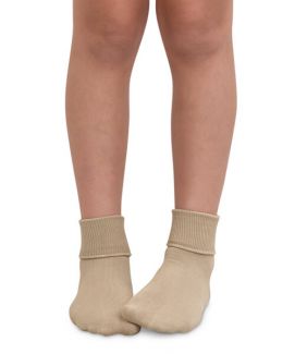Khaki turn cuff socks(3 pair pack)