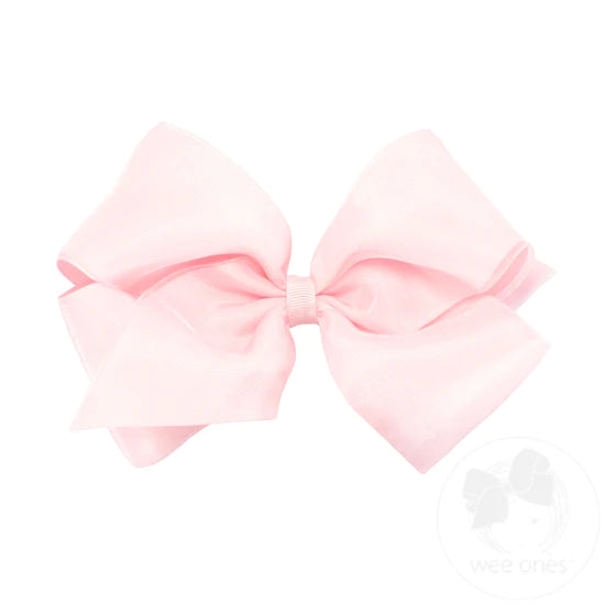 Light pink organza overlay bow