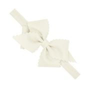 Load image into Gallery viewer, Small scalloped edge grosgrain bow on band
