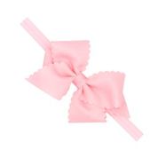 Load image into Gallery viewer, Small scalloped edge grosgrain bow on band
