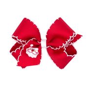 Load image into Gallery viewer, Xmas moonstitch bow with embroidered
