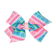 Load image into Gallery viewer, Pastel Christmas print overly bow
