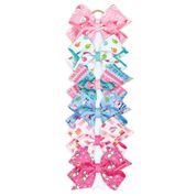 Load image into Gallery viewer, Pastel Christmas print overly bow

