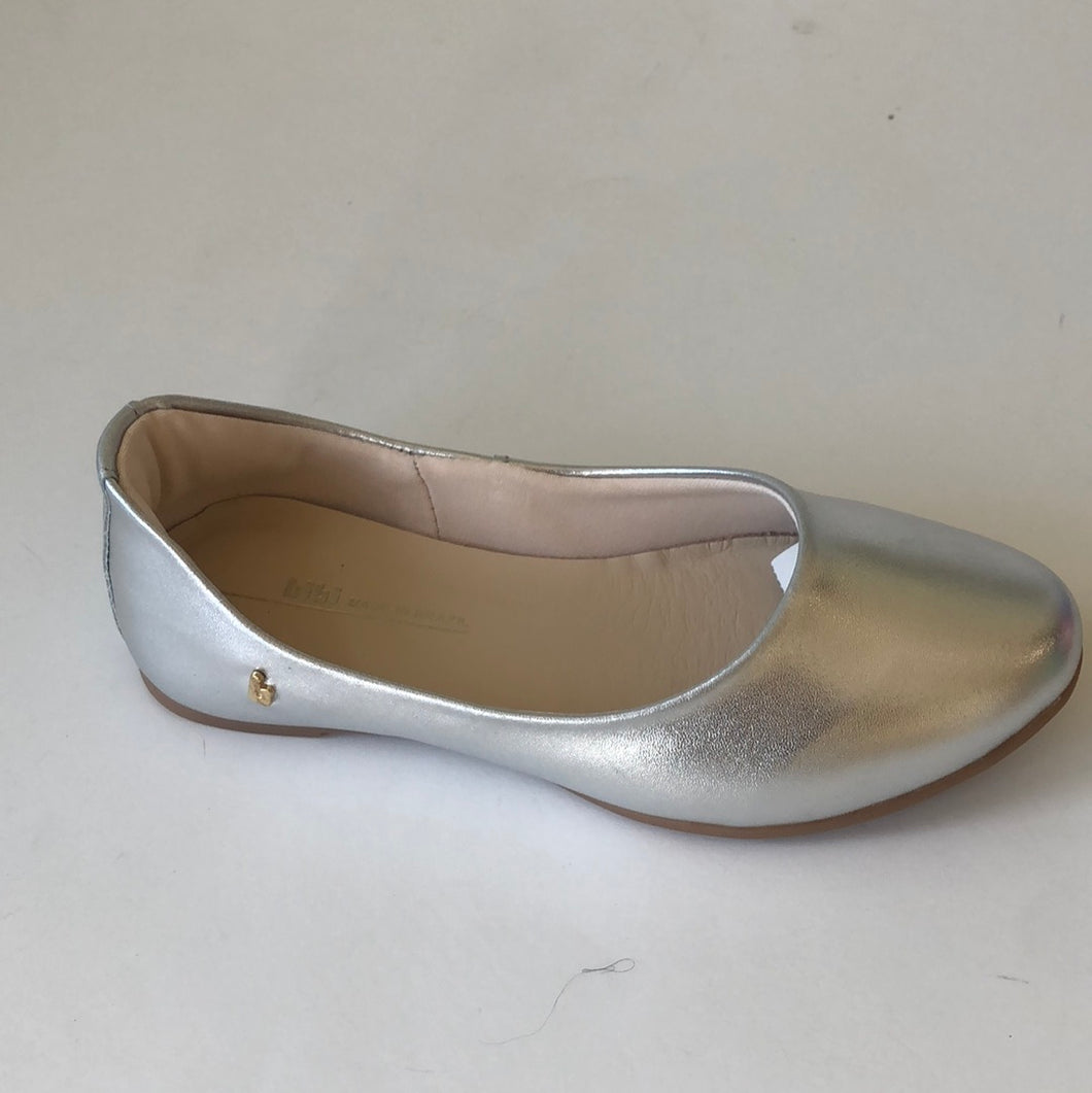 Silver metallic ballerina