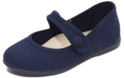 Navy canvas mary jane
