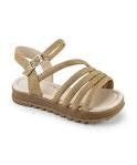 Gold glitter flatform sandal