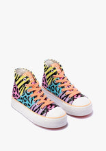 Load image into Gallery viewer, Multi animal print high top sneaker
