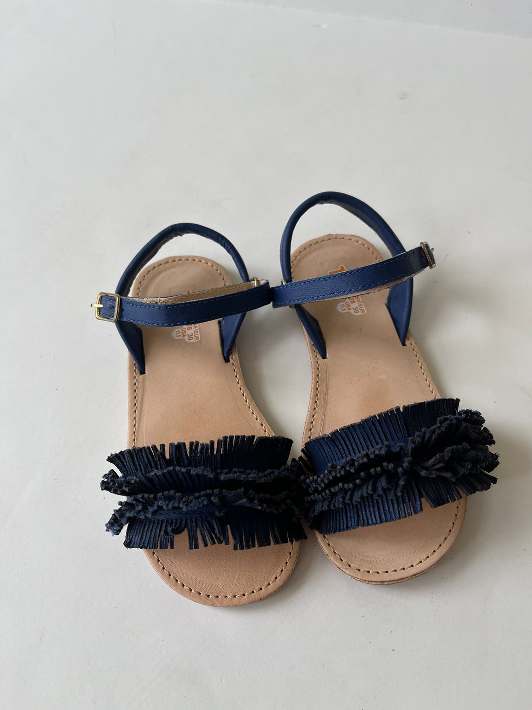 Navy fringes sandals