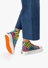 Load image into Gallery viewer, Multi animal print high top sneaker
