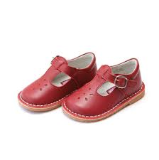 751 Red t-strap velcro shoe
