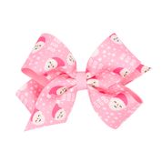 Load image into Gallery viewer, Pastel Christmas print overly bow
