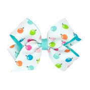 Load image into Gallery viewer, Pastel Christmas print overly bow

